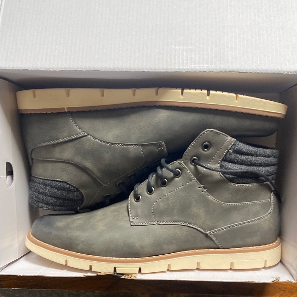 Men's Gray Casual Boots